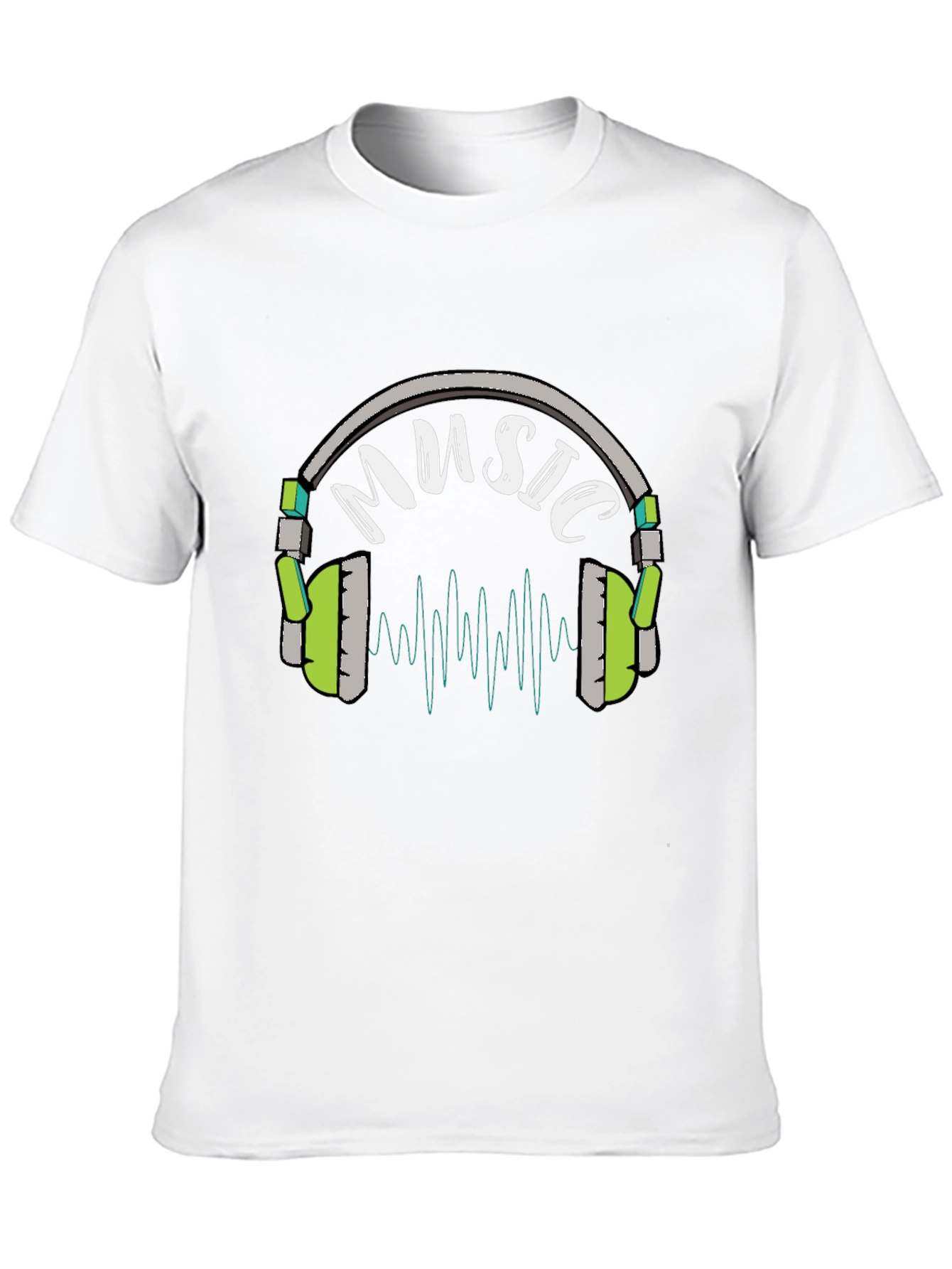 Music Headphone Graphic Black T-Shirt