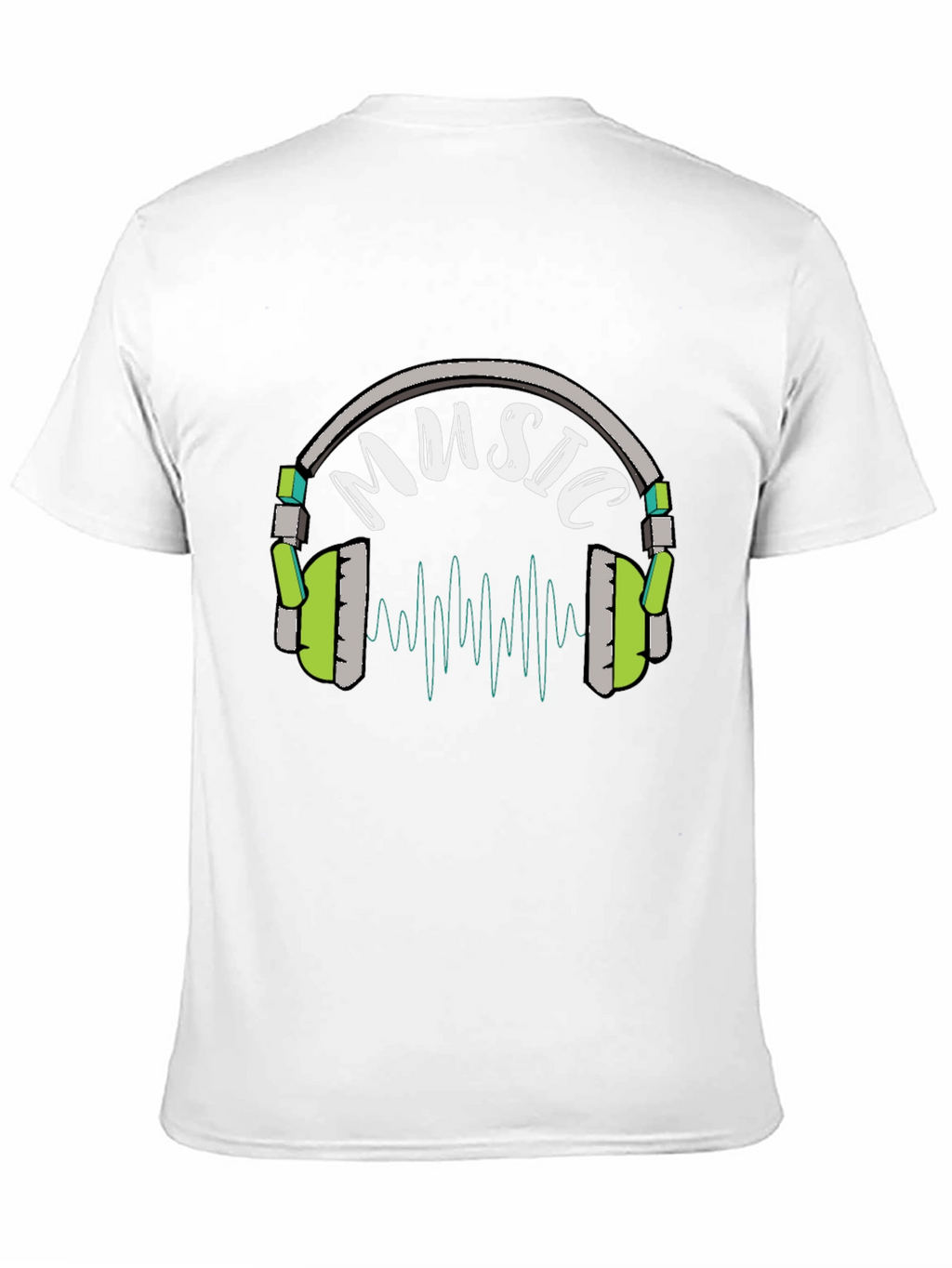 Music Headphone Graphic Black T-Shirt