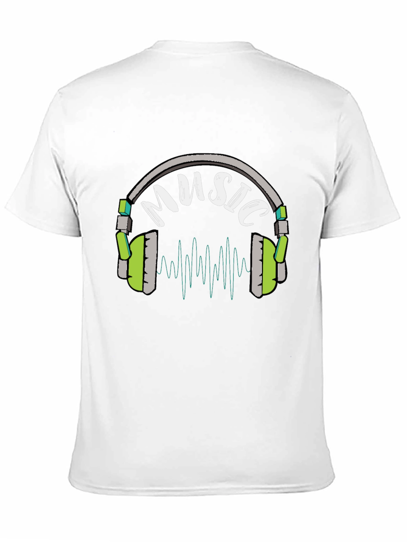 Music Headphone Graphic Black T-Shirt
