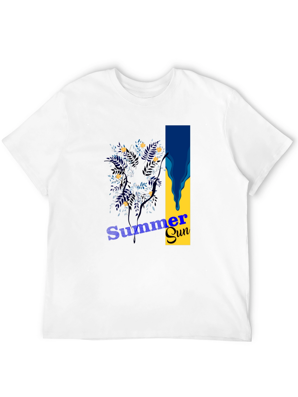 Summer Sun Graphic Tee - Stylish Mens Black T-Shirt