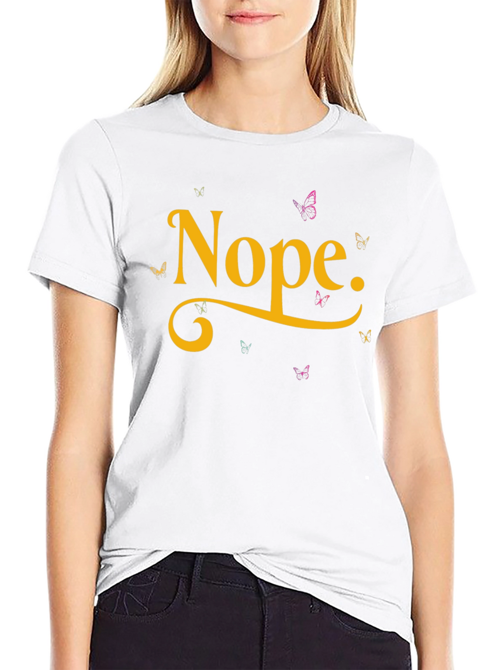 Nope Butterfly Graphic Tee