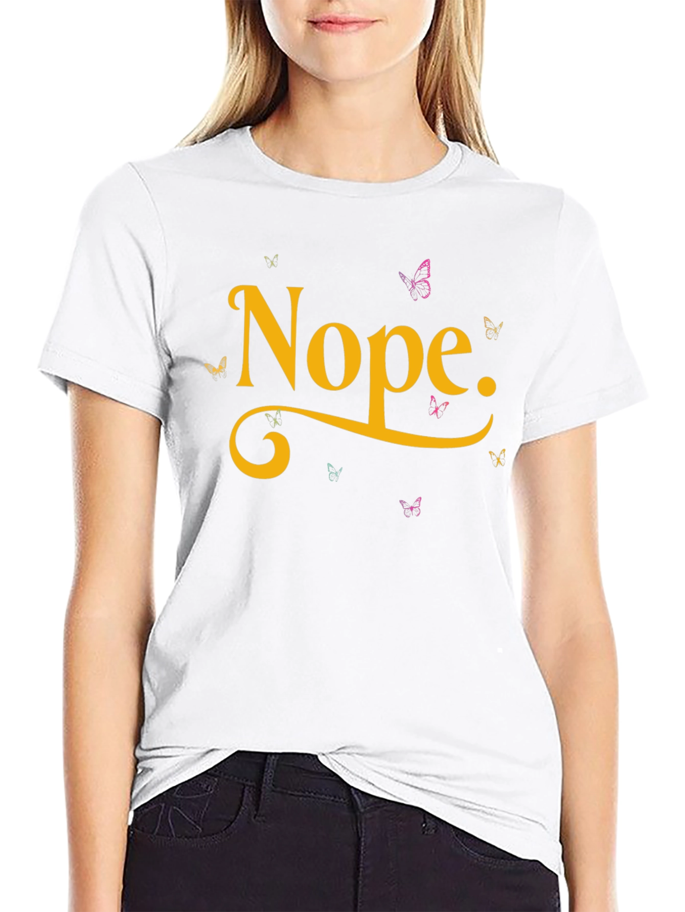 Nope Butterfly Graphic Tee