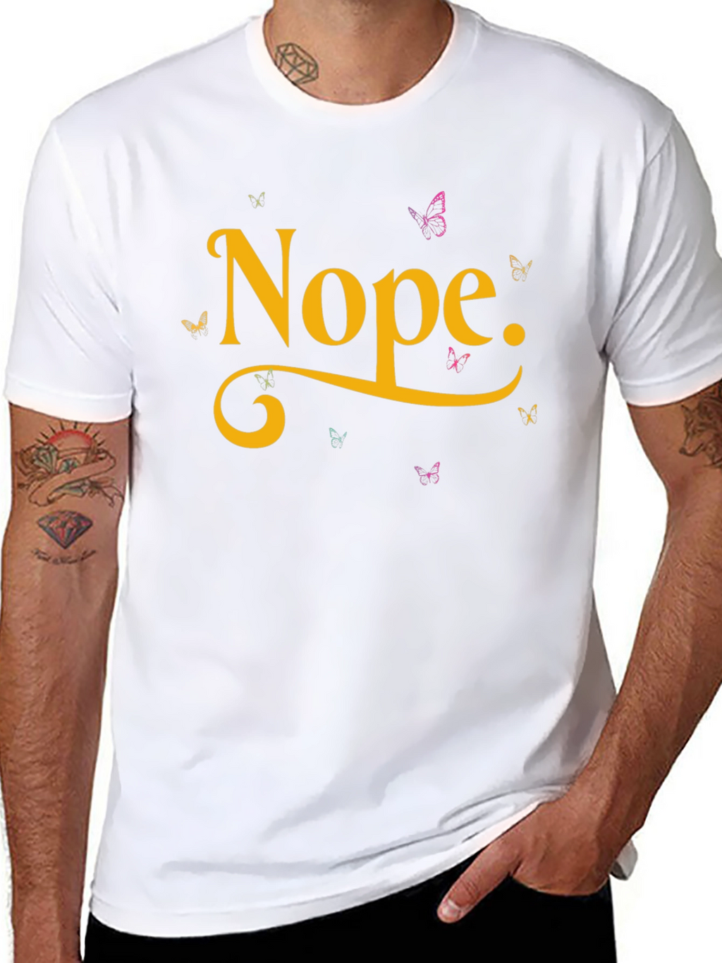 Nope Butterfly Graphic Tee