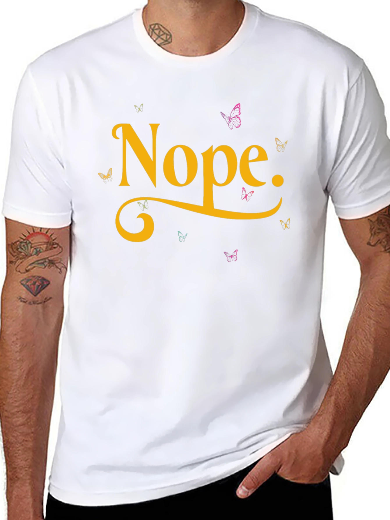 Nope Butterfly Graphic Tee
