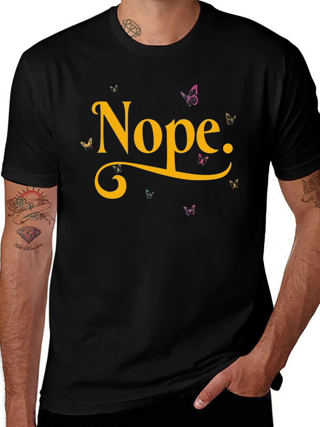 Nope Butterfly Graphic Tee