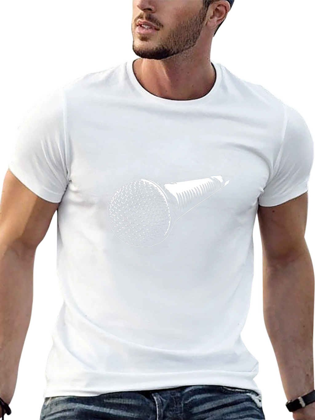 Microphone Graphic Tee - Singer Musician T-Shirt