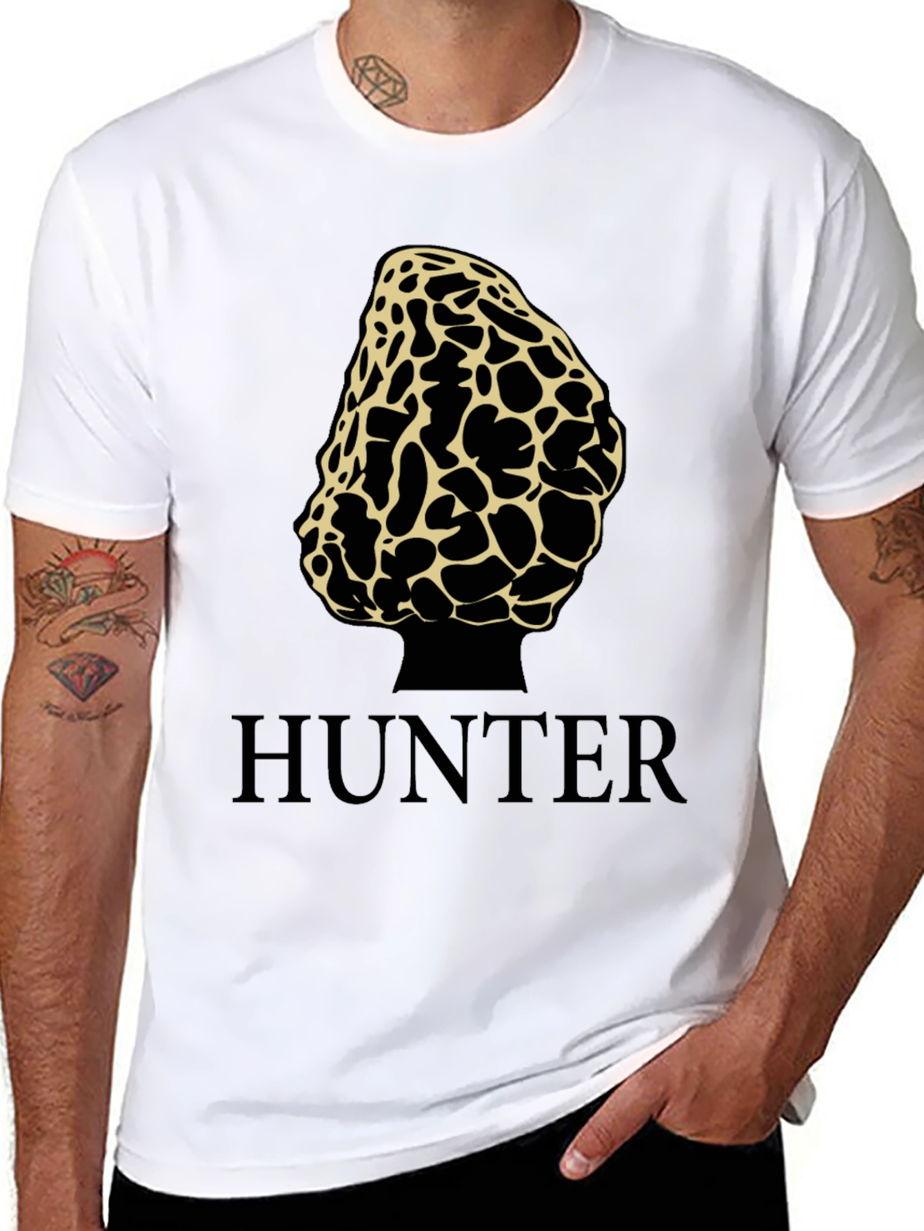 Morel Mushroom Hunter T-Shirt - Black