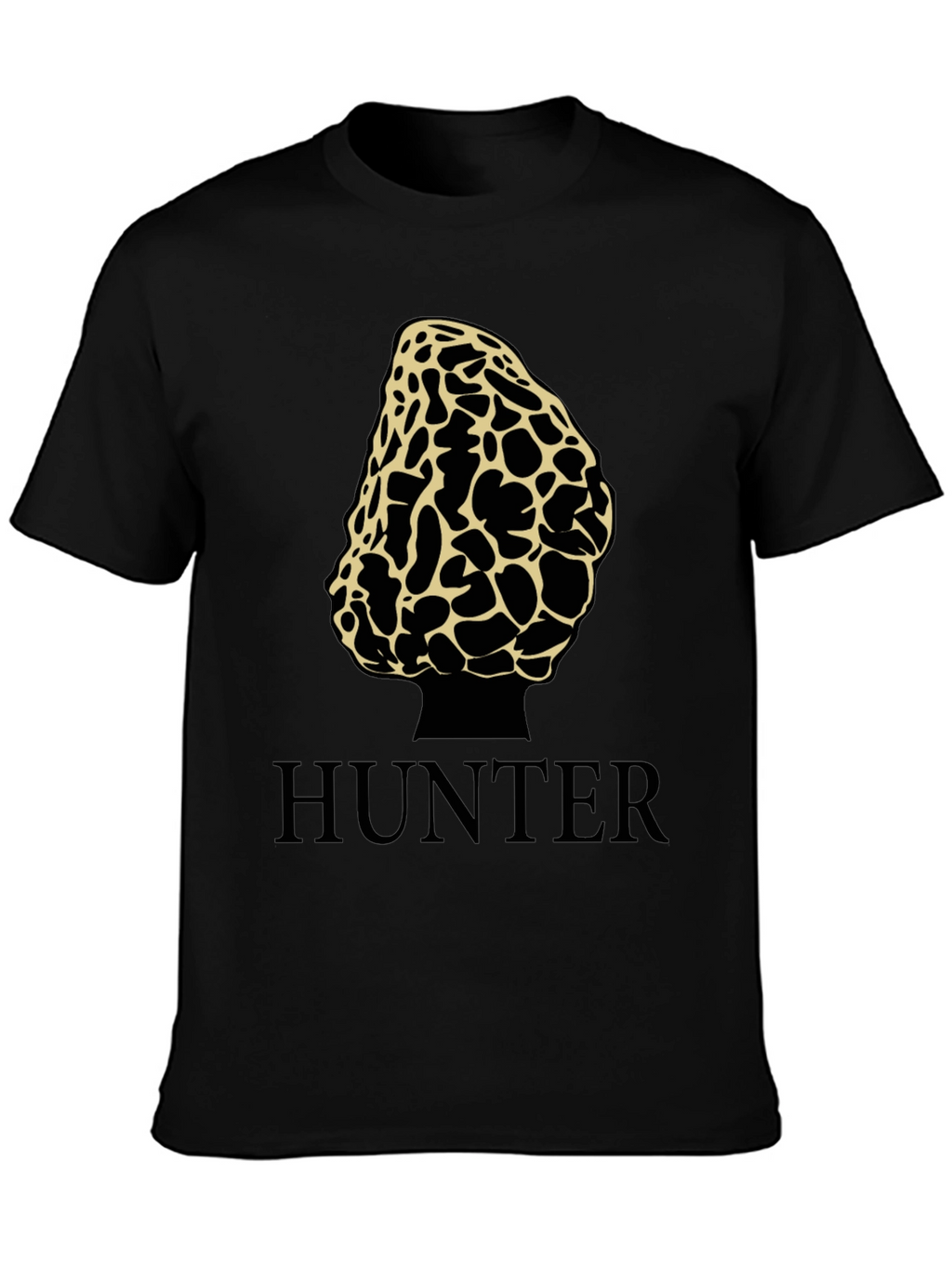 Morel Mushroom Hunter T-Shirt - Black