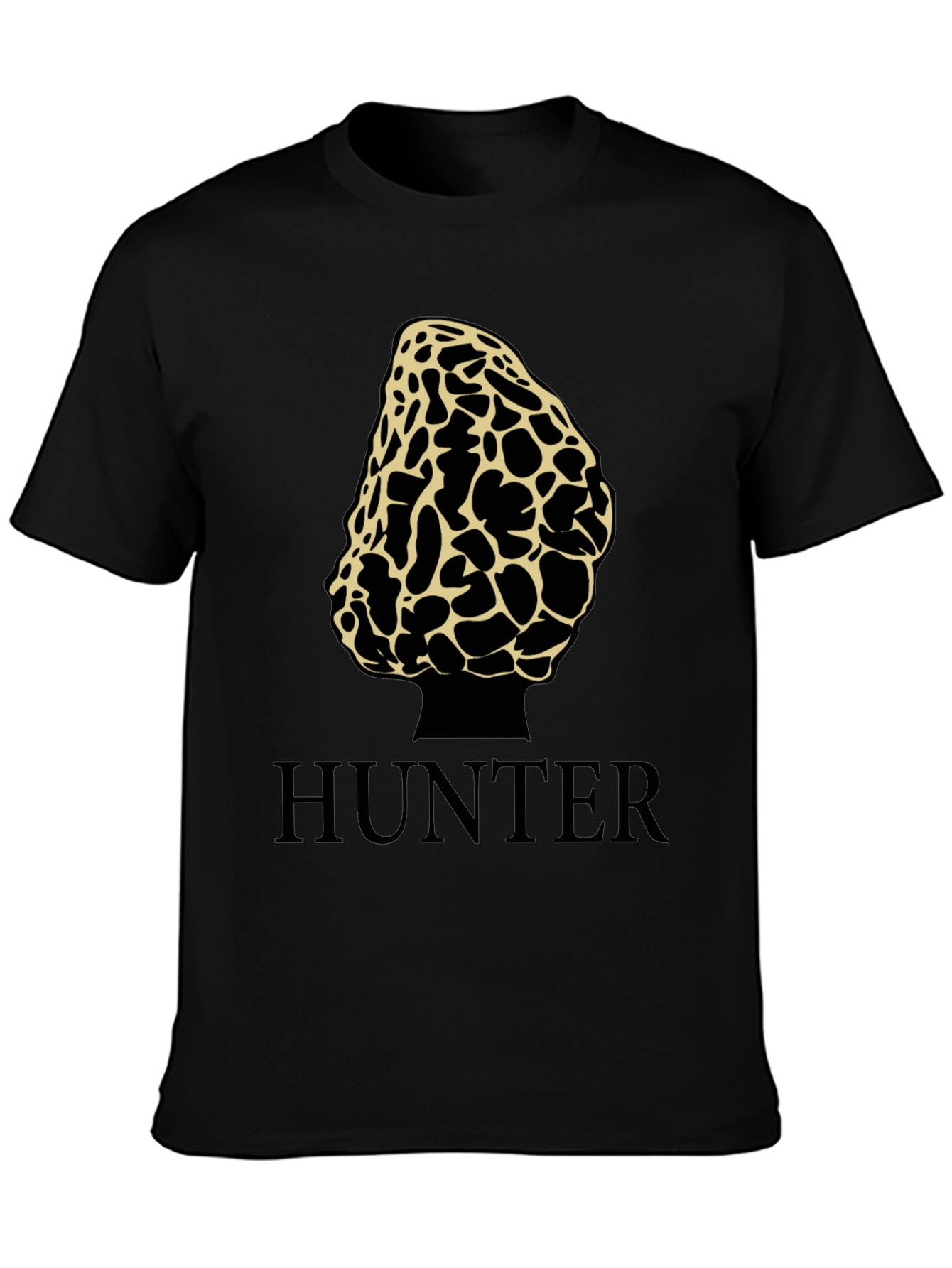 Morel Mushroom Hunter T-Shirt - Black