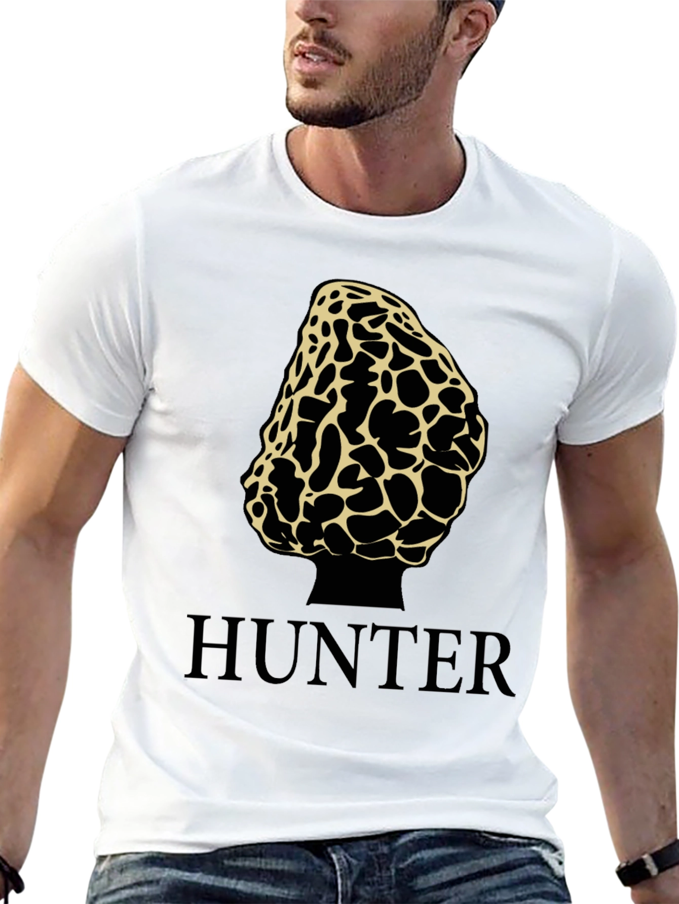 Morel Mushroom Hunter T-Shirt - Black