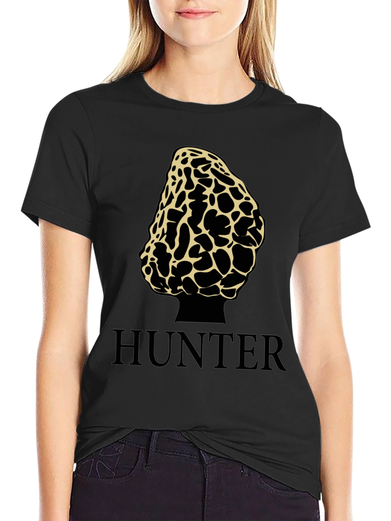 Morel Mushroom Hunter T-Shirt - Black