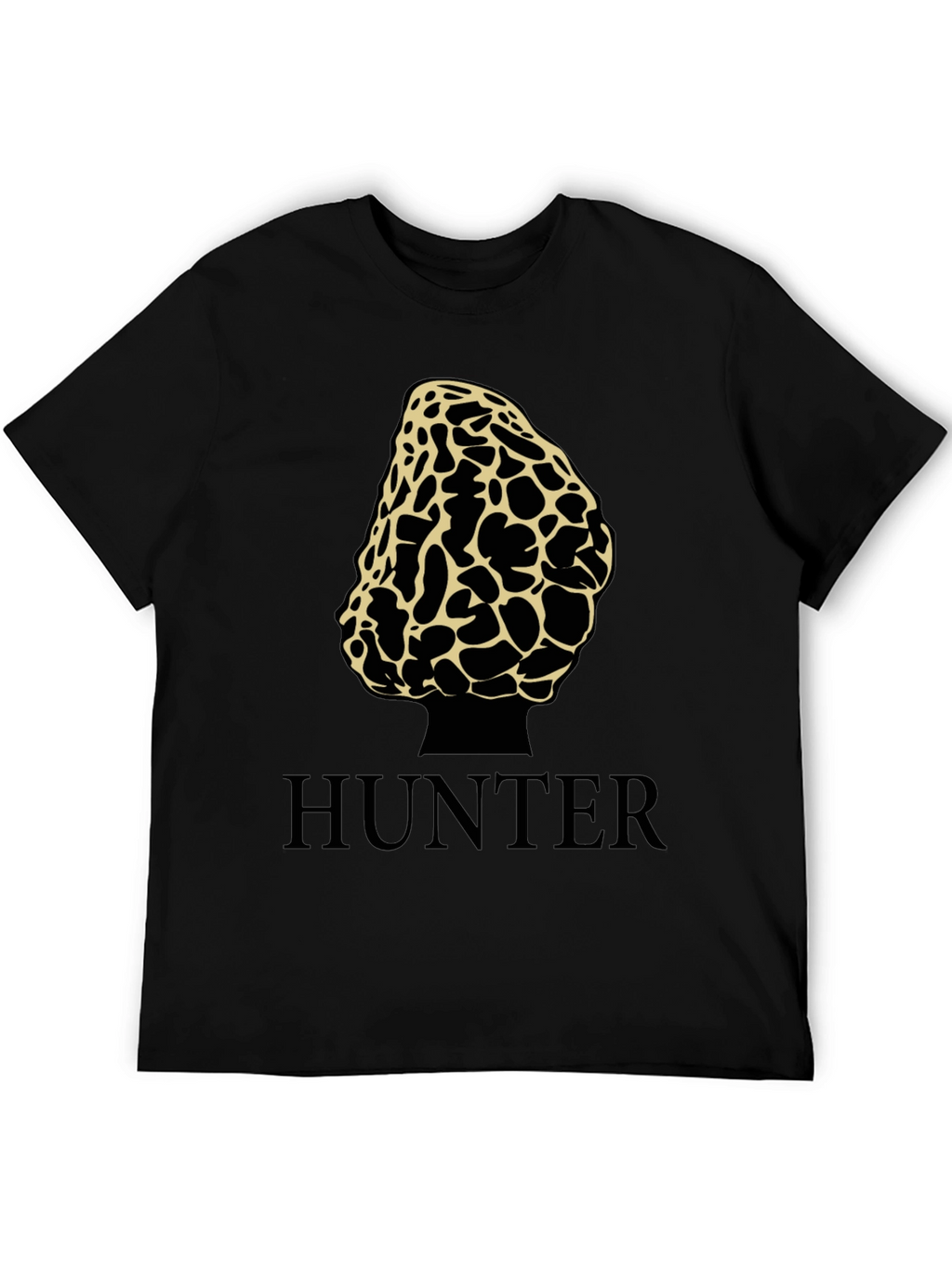 Morel Mushroom Hunter T-Shirt - Black