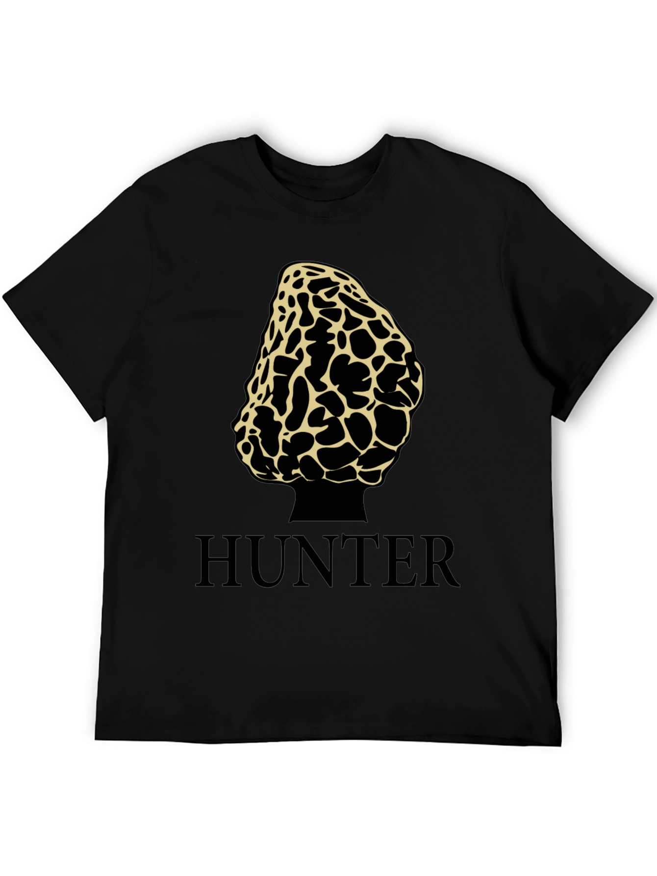 Morel Mushroom Hunter T-Shirt - Black