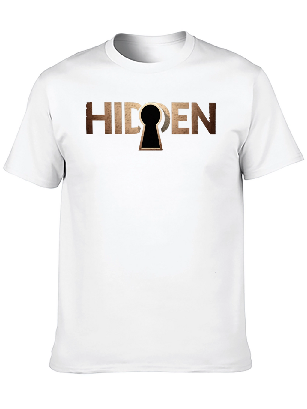 Hidden Keyhole Graphic T-Shirt - Black