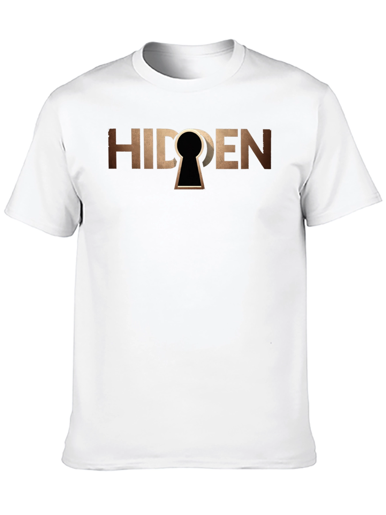 Hidden Keyhole Graphic T-Shirt - Black