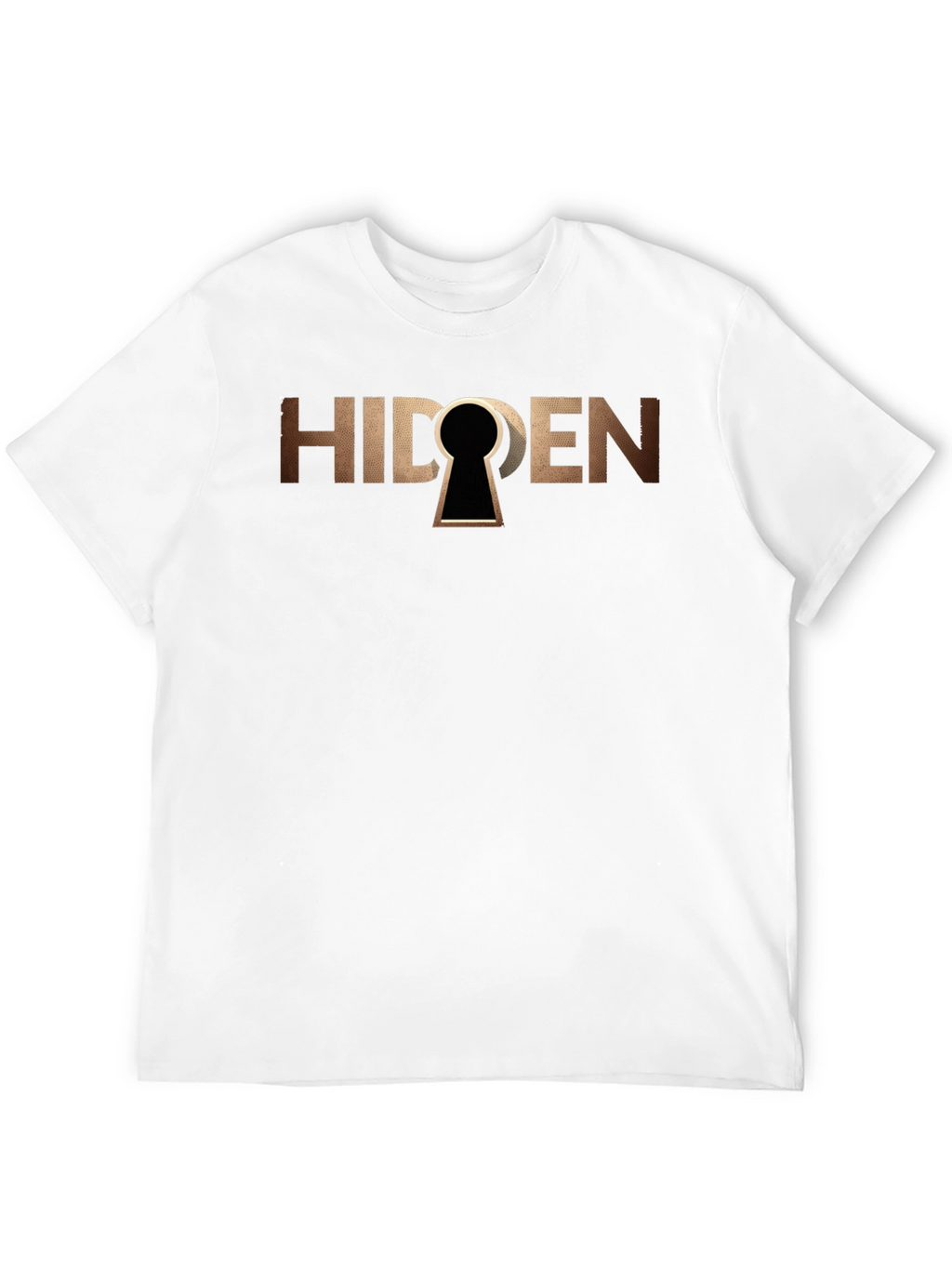 Hidden Keyhole Graphic T-Shirt - Black