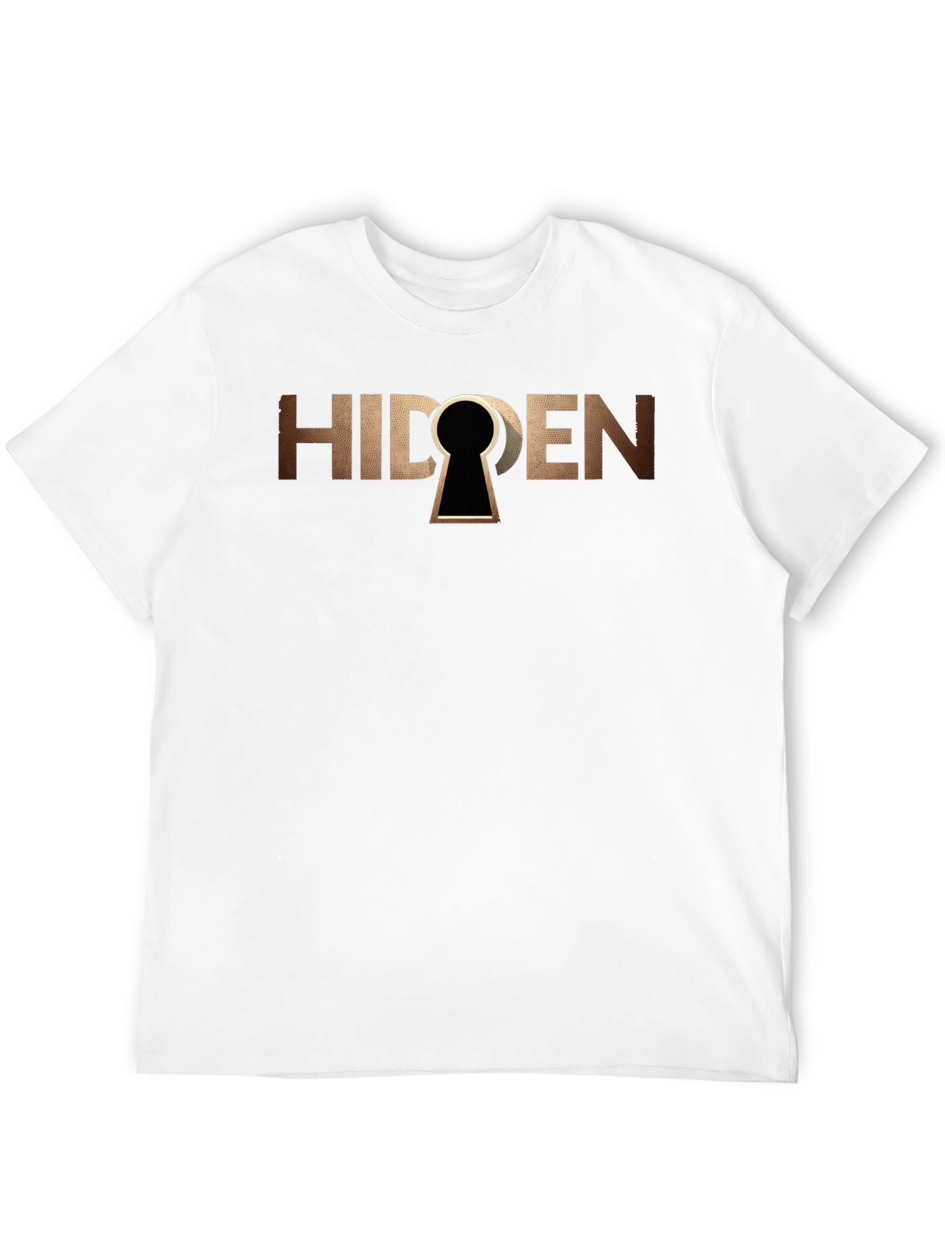 Hidden Keyhole Graphic T-Shirt - Black