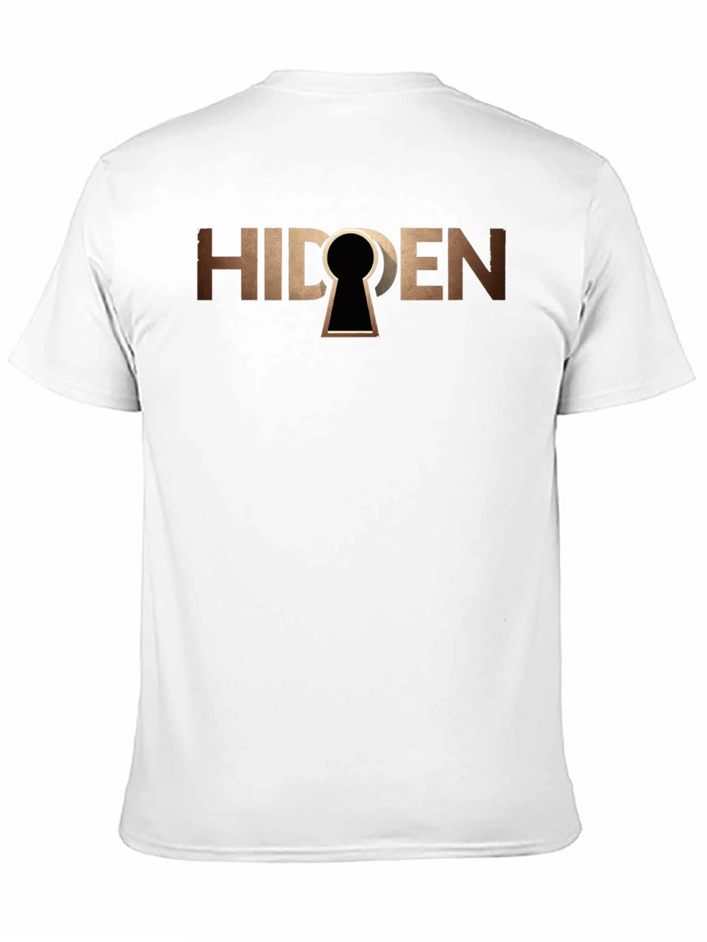 Hidden Keyhole Graphic T-Shirt - Black