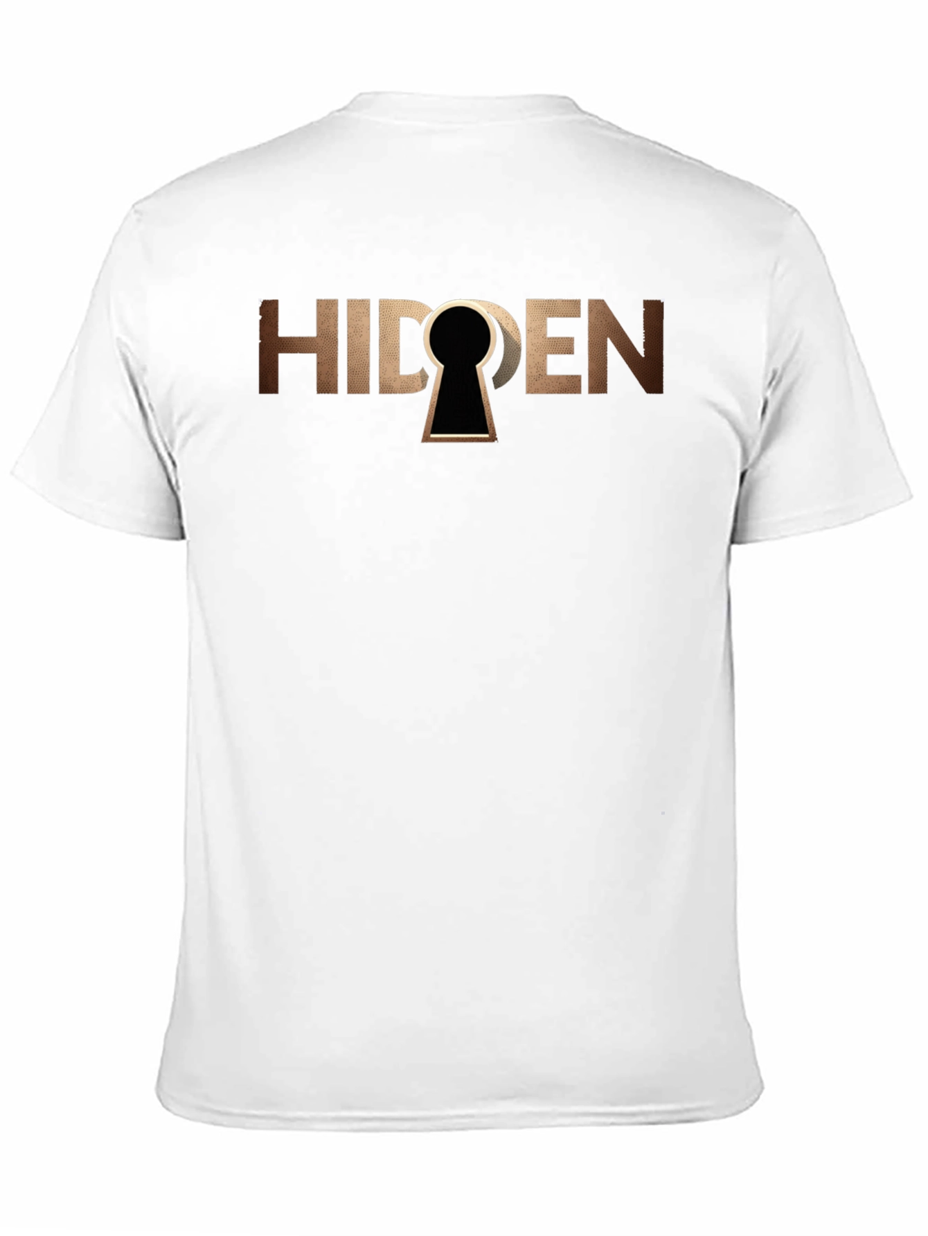 Hidden Keyhole Graphic T-Shirt - Black