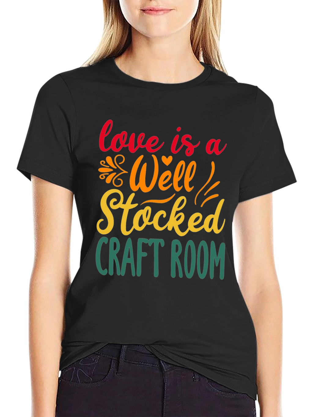 Craft Room Lover T-Shirt - Black