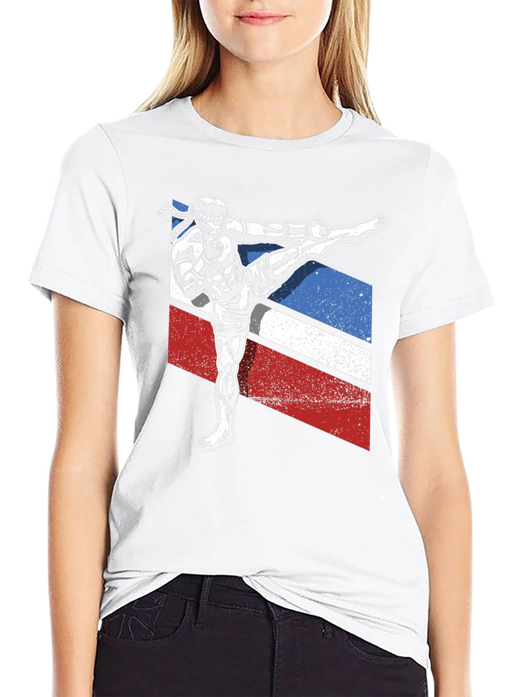 Muay Thai Kickboxer Graphic Tee - Black