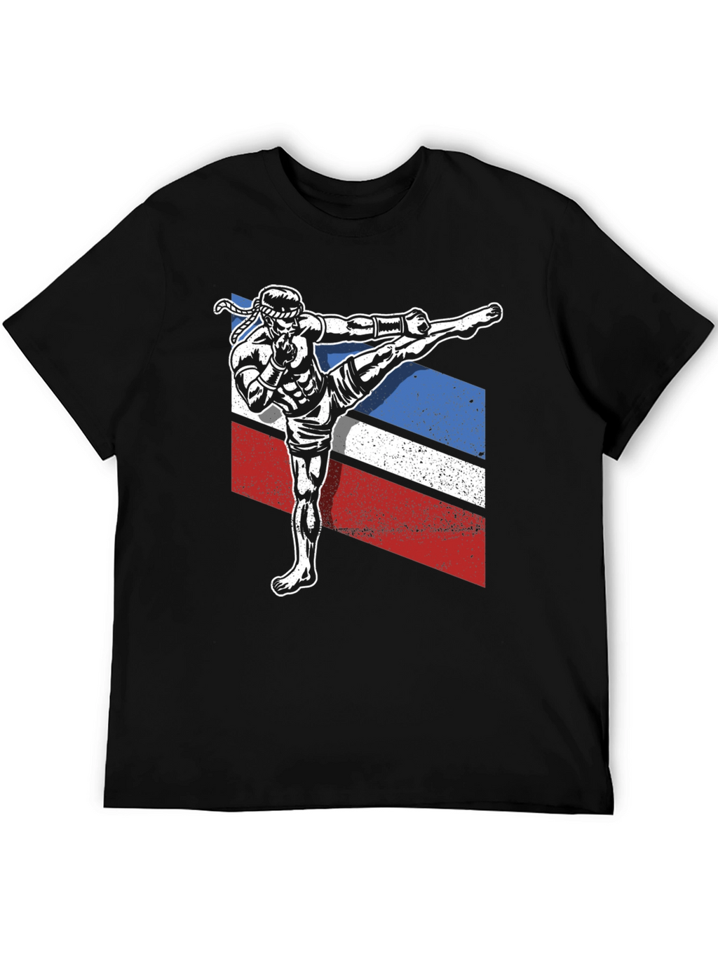 Muay Thai Kickboxer Graphic Tee - Black