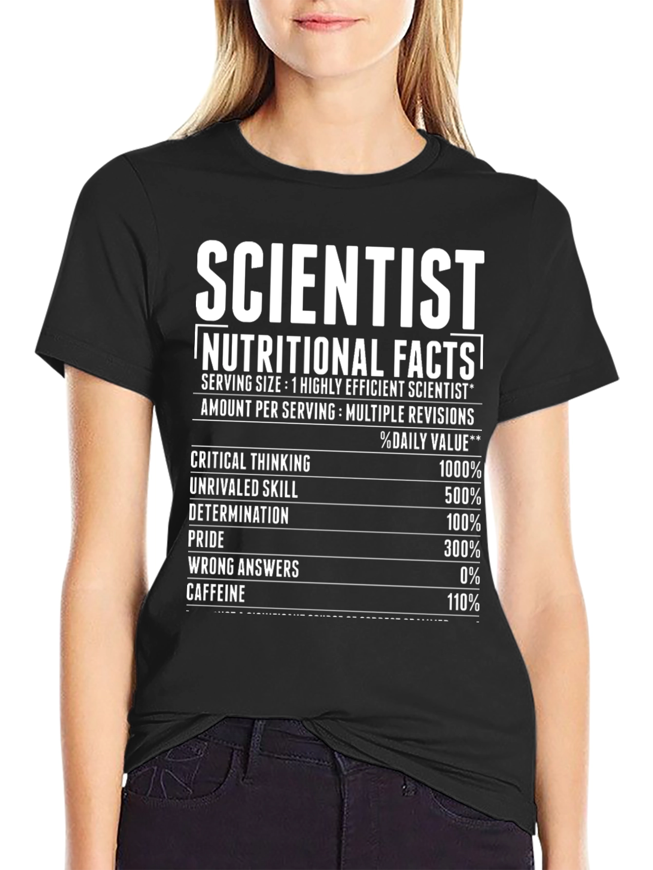Scientist Nutritional Facts T-Shirt
