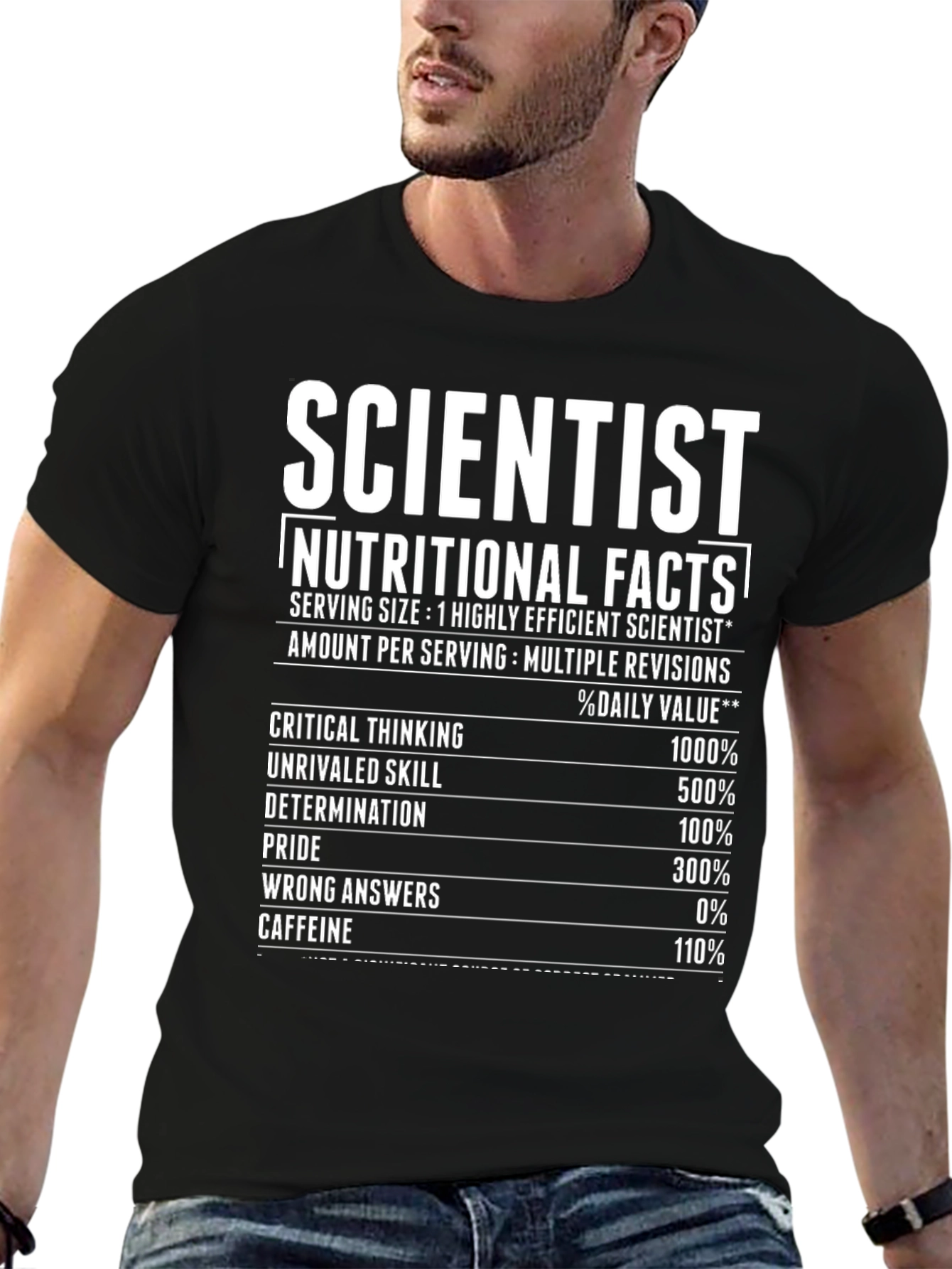 Scientist Nutritional Facts T-Shirt