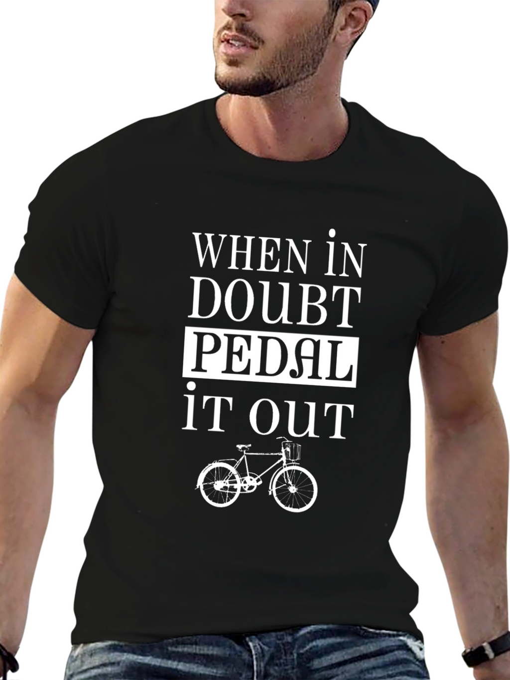 Pedal It Out Black T-Shirt