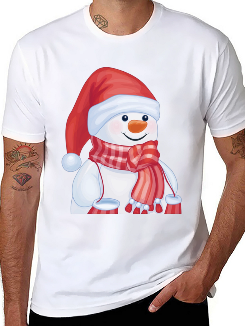 Festive Snowman Graphic Tee
