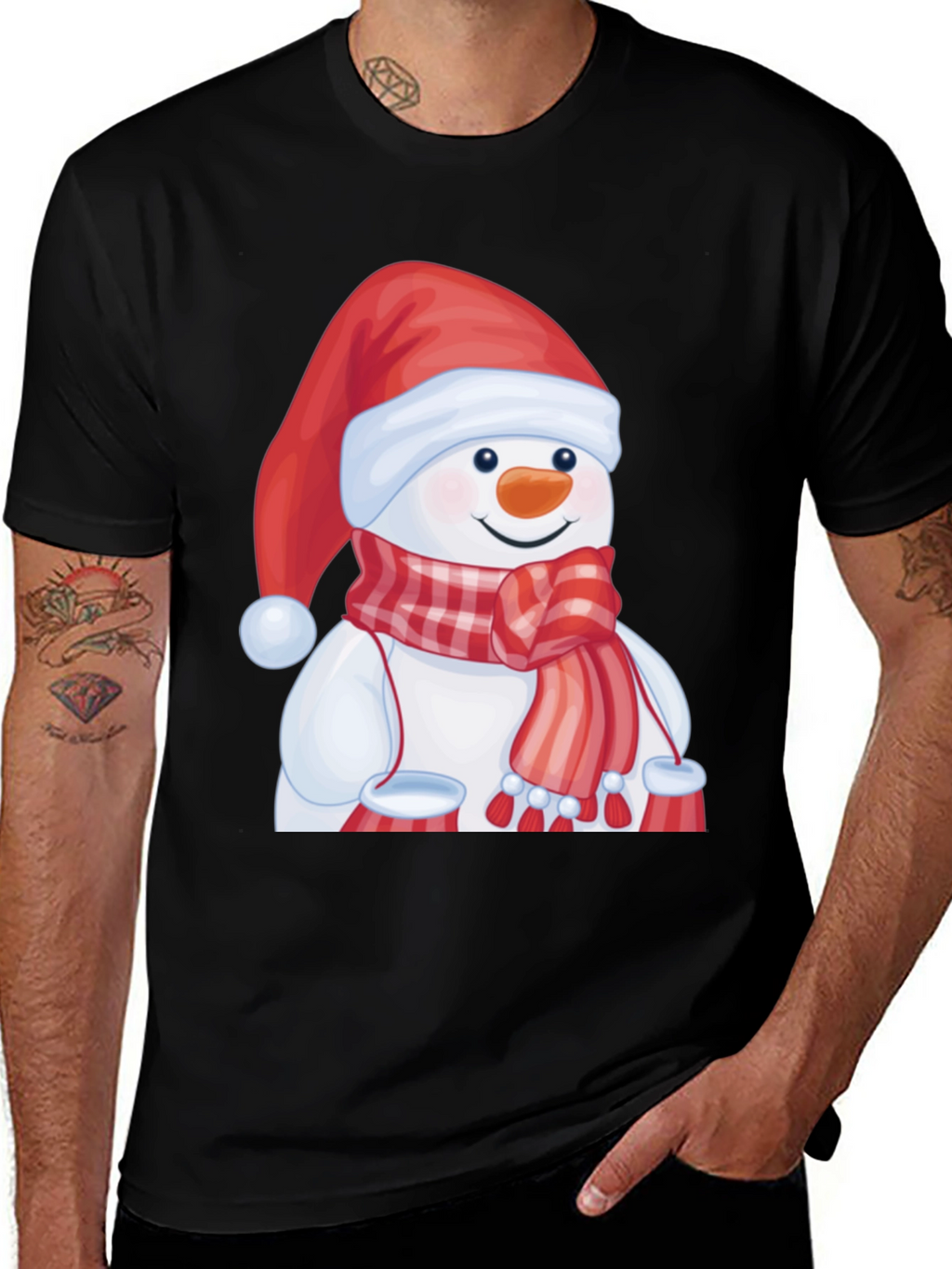 Festive Snowman Graphic Tee
