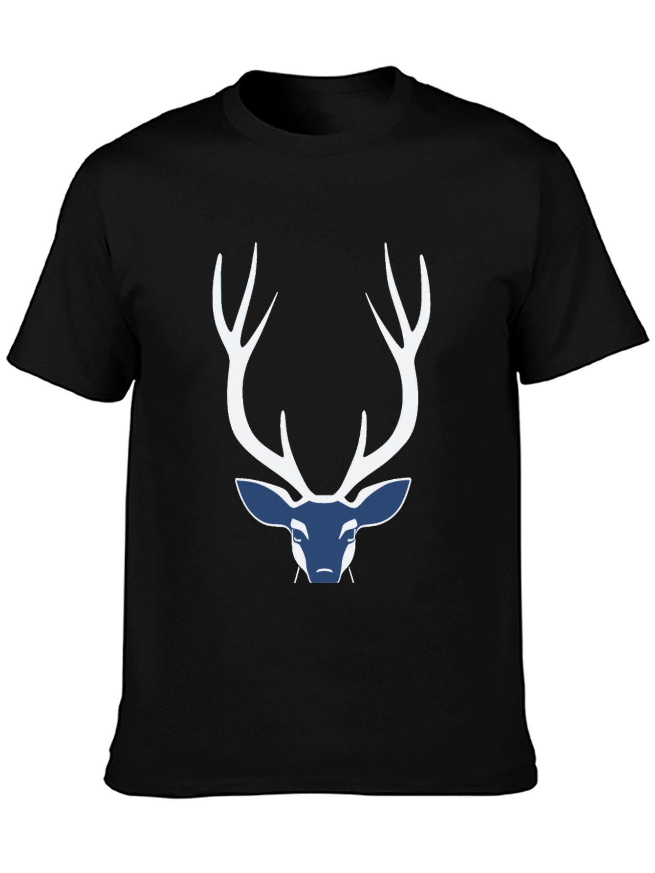 Deer Graphic Mens Black T-Shirt