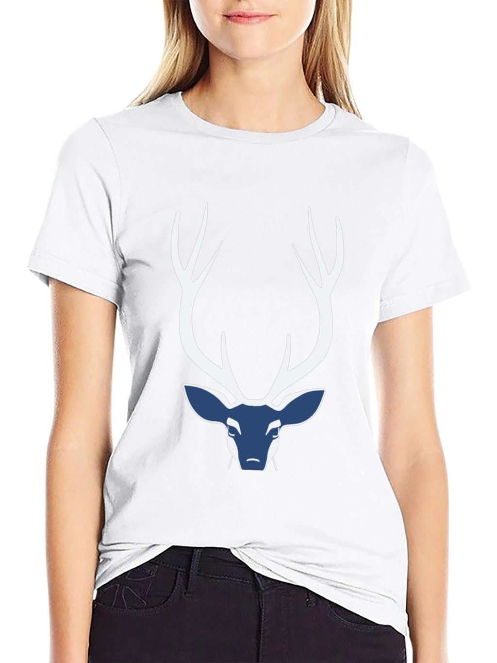 Deer Graphic Mens Black T-Shirt