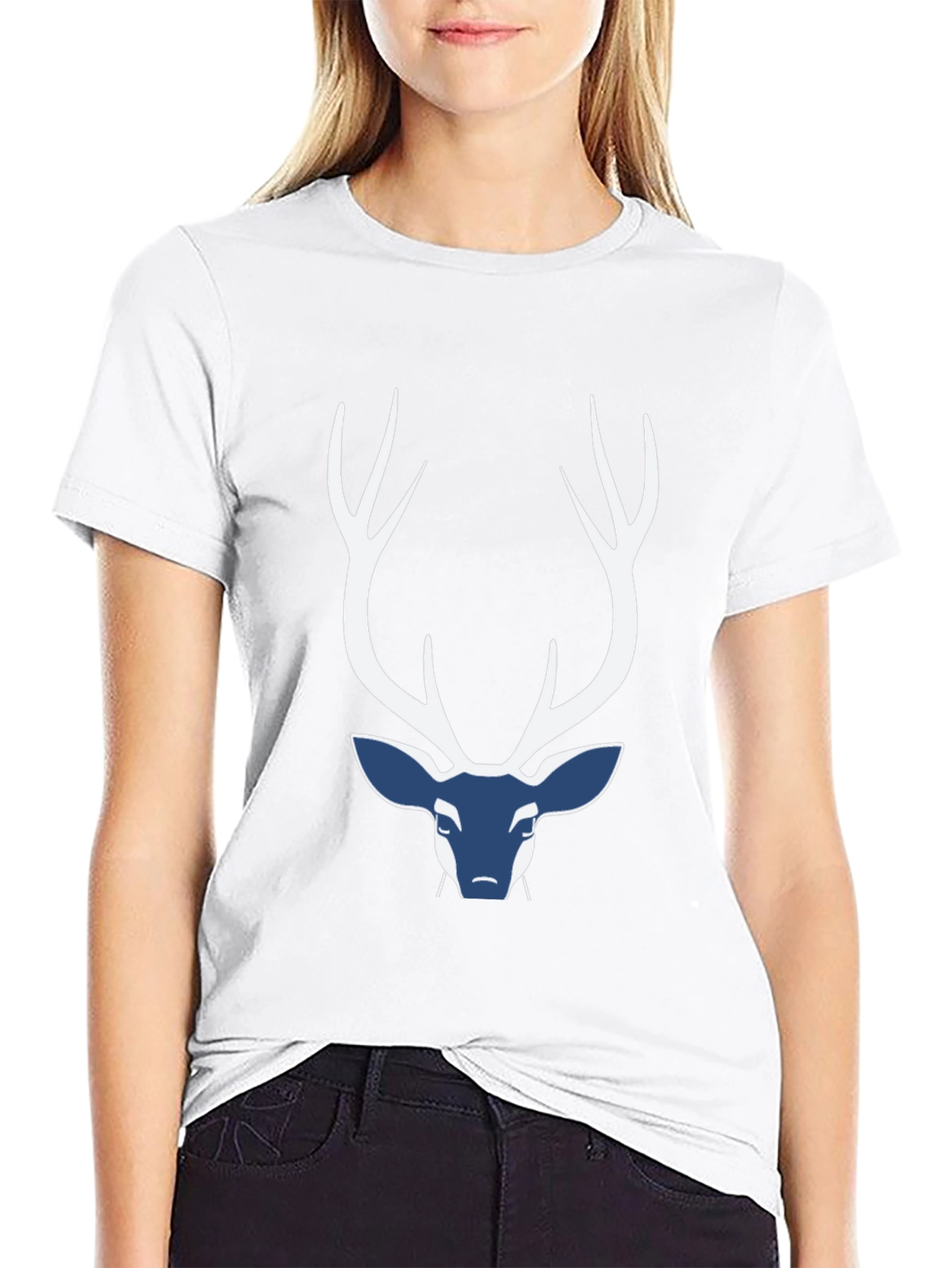 Deer Graphic Mens Black T-Shirt