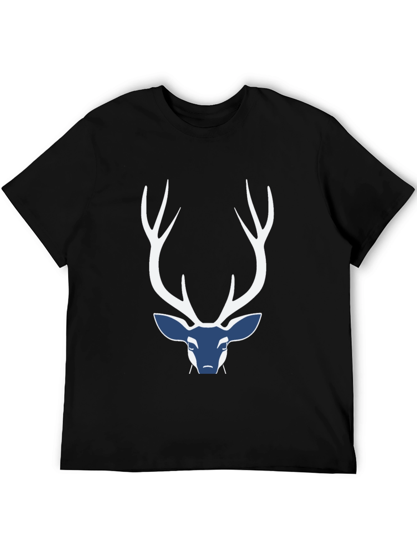 Deer Graphic Mens Black T-Shirt