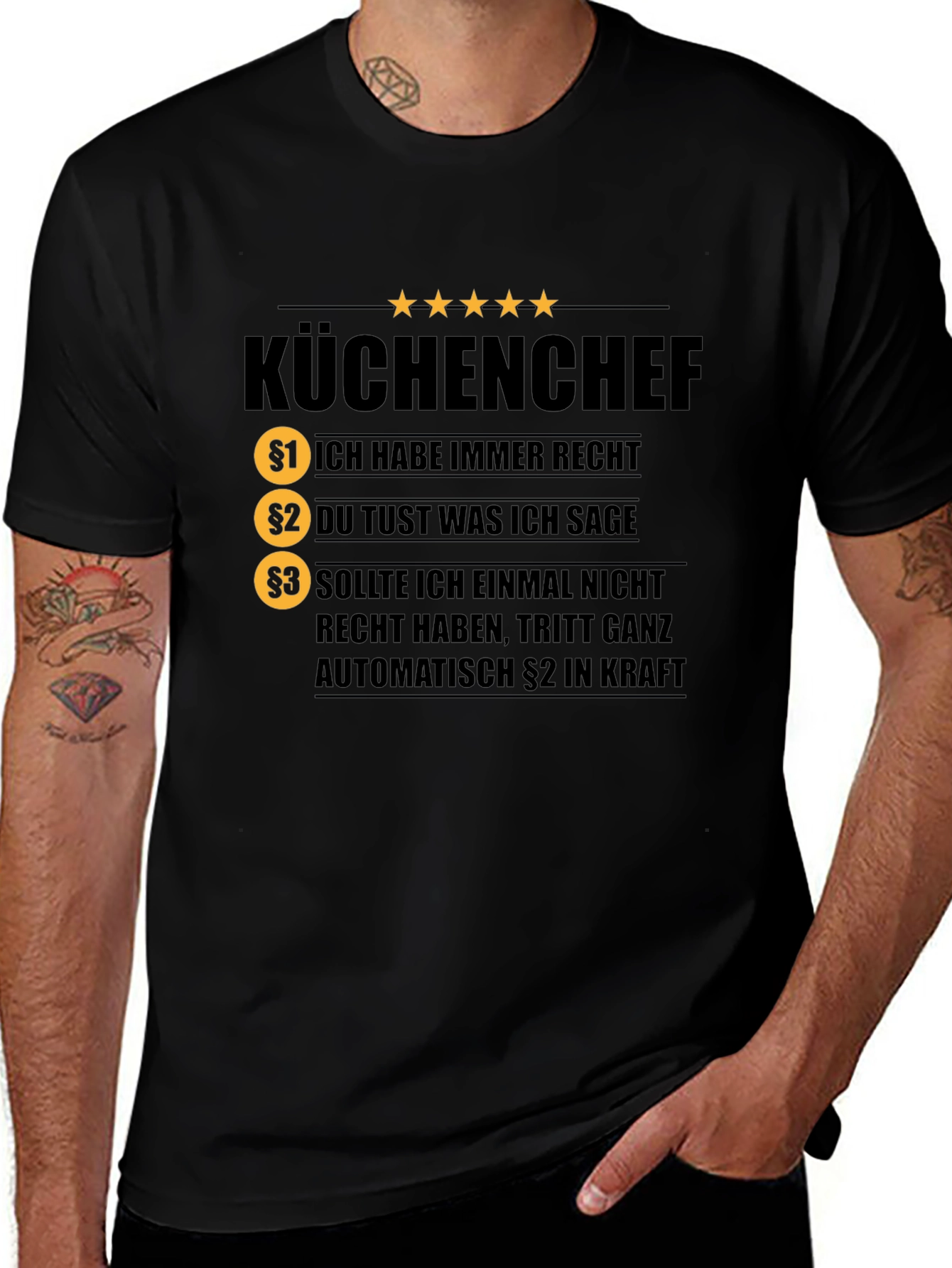 KÜCHENCHEF T-Shirt - Chef Rules Funny Tee