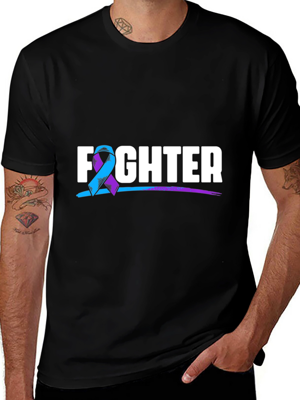 Fighter T-Shirt: Support Suicide Awareness