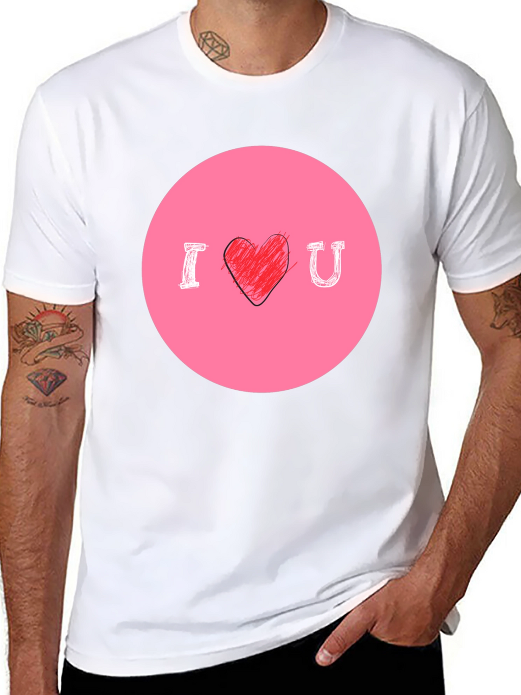 I Heart U Graphic Tee - Mens Black T-Shirt