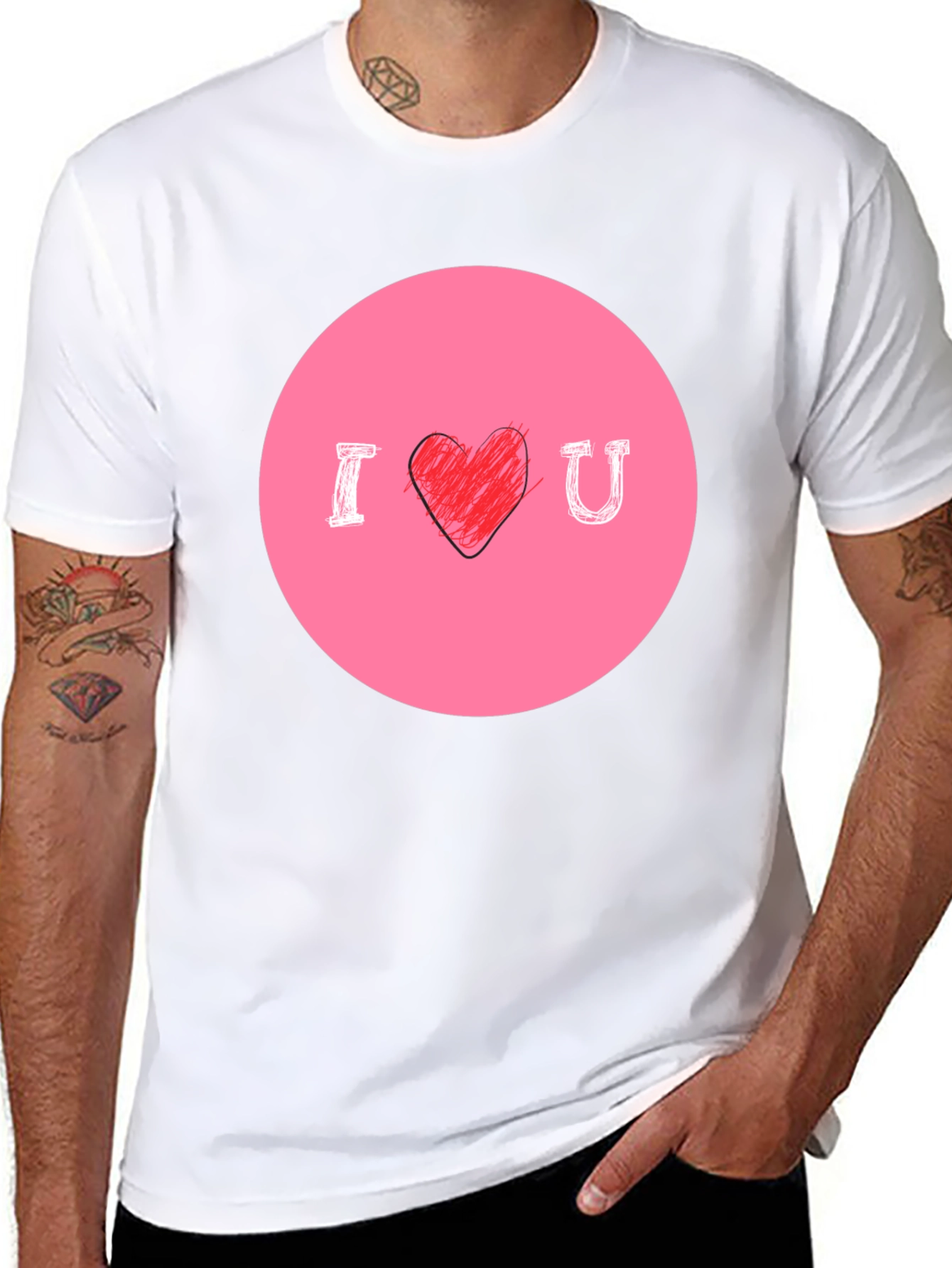 I Heart U Graphic Tee - Mens Black T-Shirt