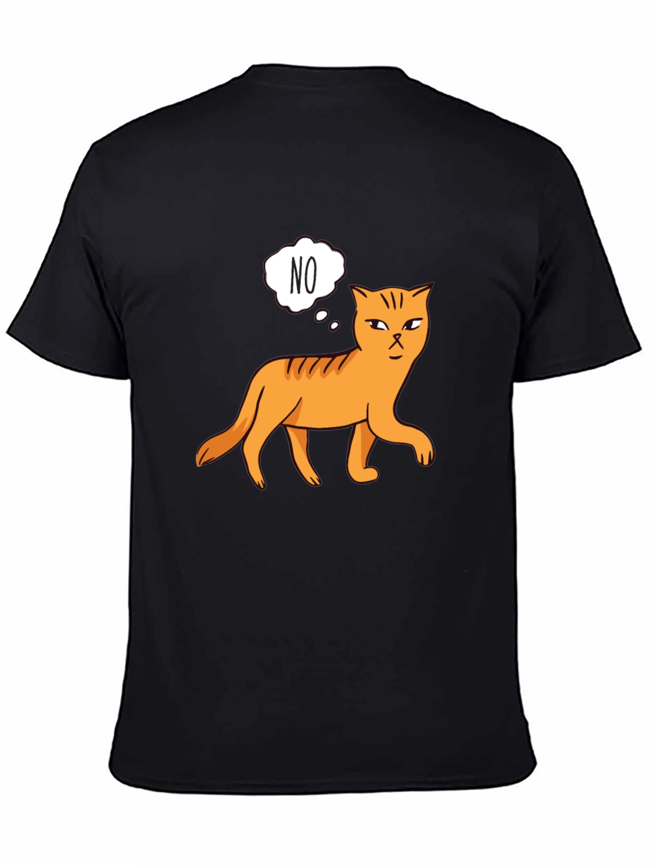 NO Cat Graphic Tee - Unisex Black T-Shirt