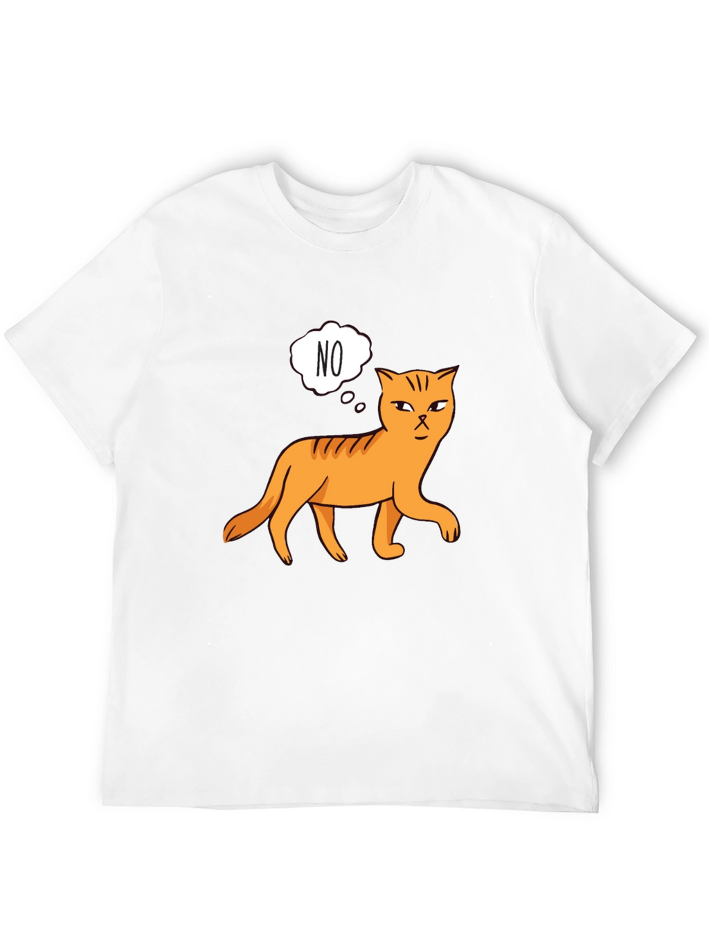 NO Cat Graphic Tee - Unisex Black T-Shirt