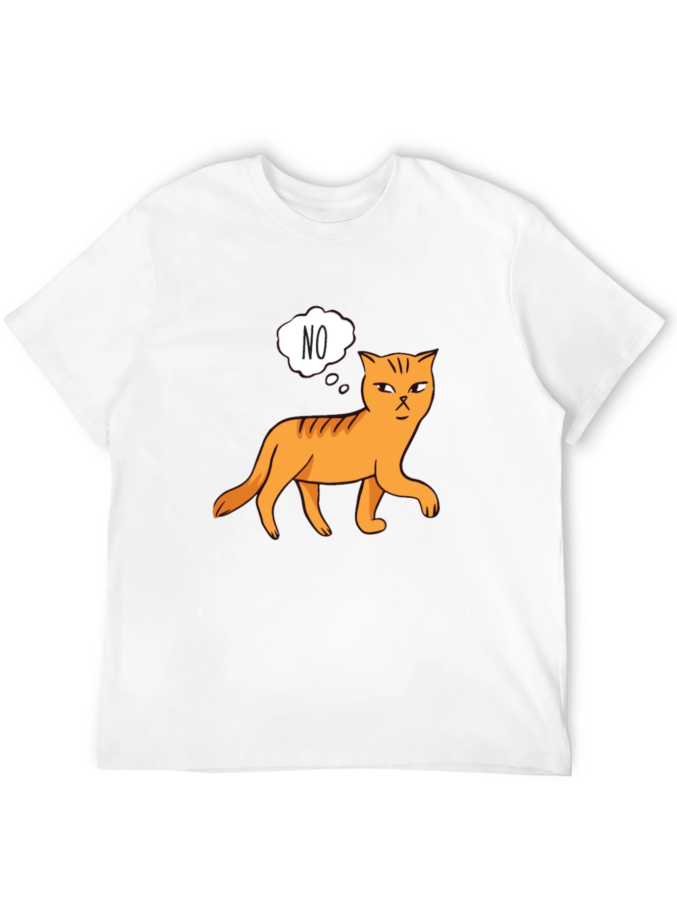 NO Cat Graphic Tee - Unisex Black T-Shirt