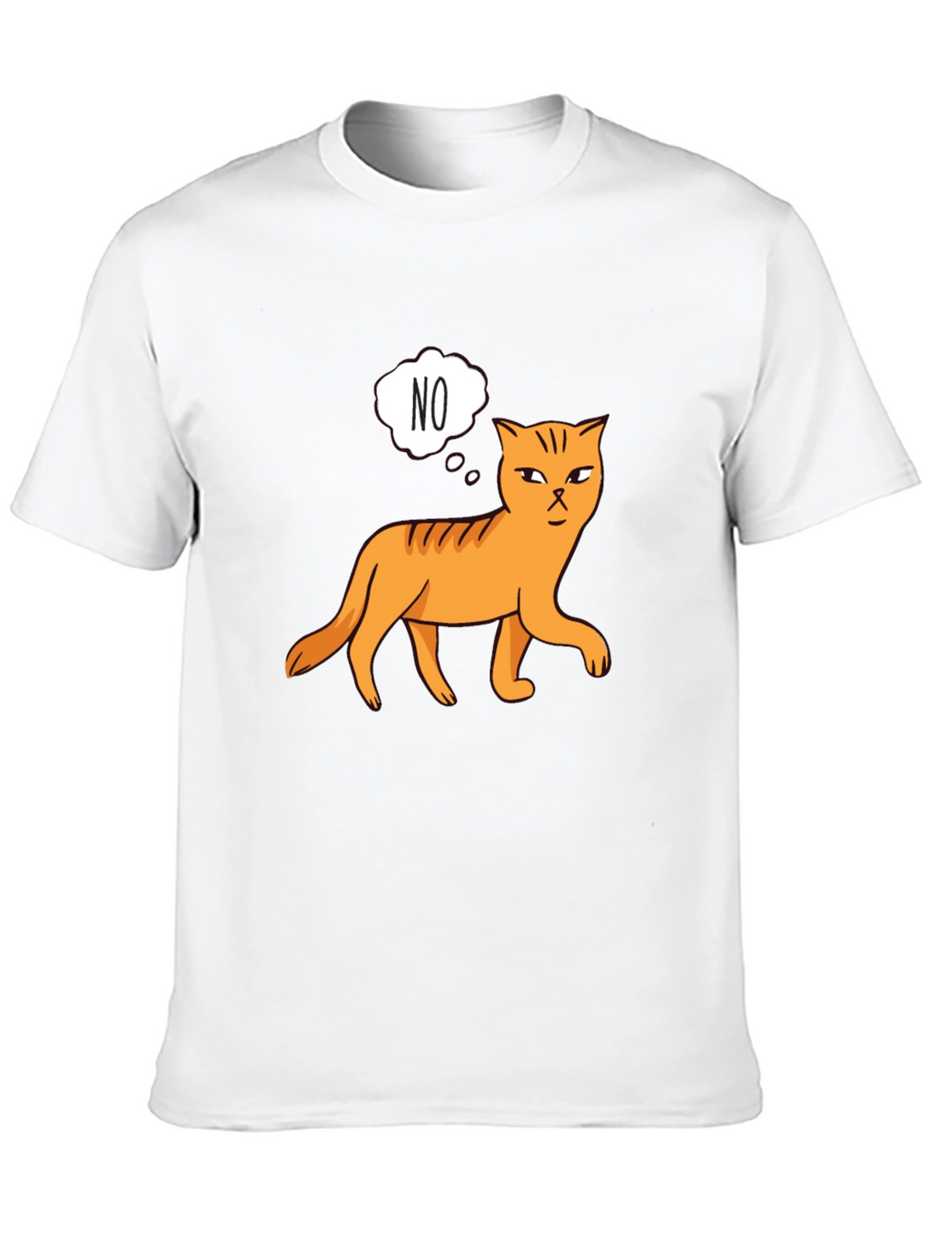 NO Cat Graphic Tee - Unisex Black T-Shirt