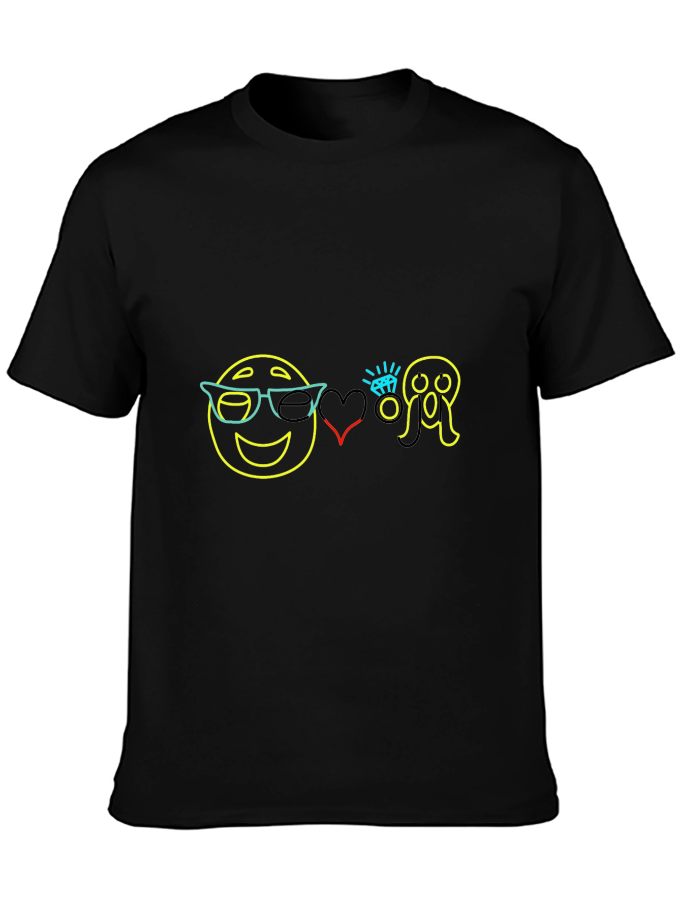 Emoji Love Scream Graphic Tee
