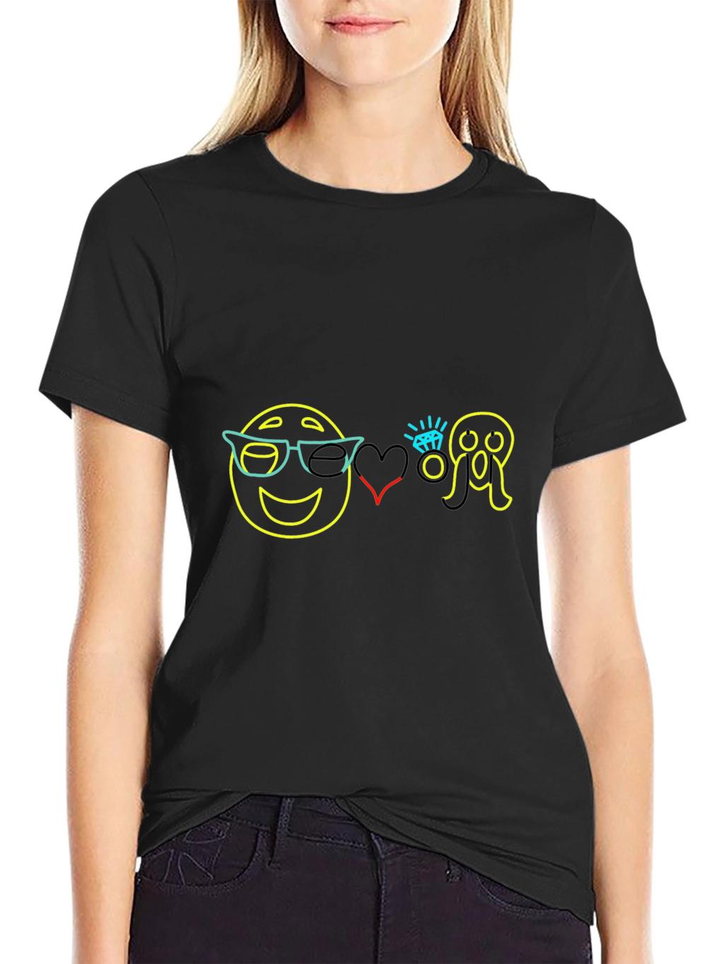 Emoji Love Scream Graphic Tee