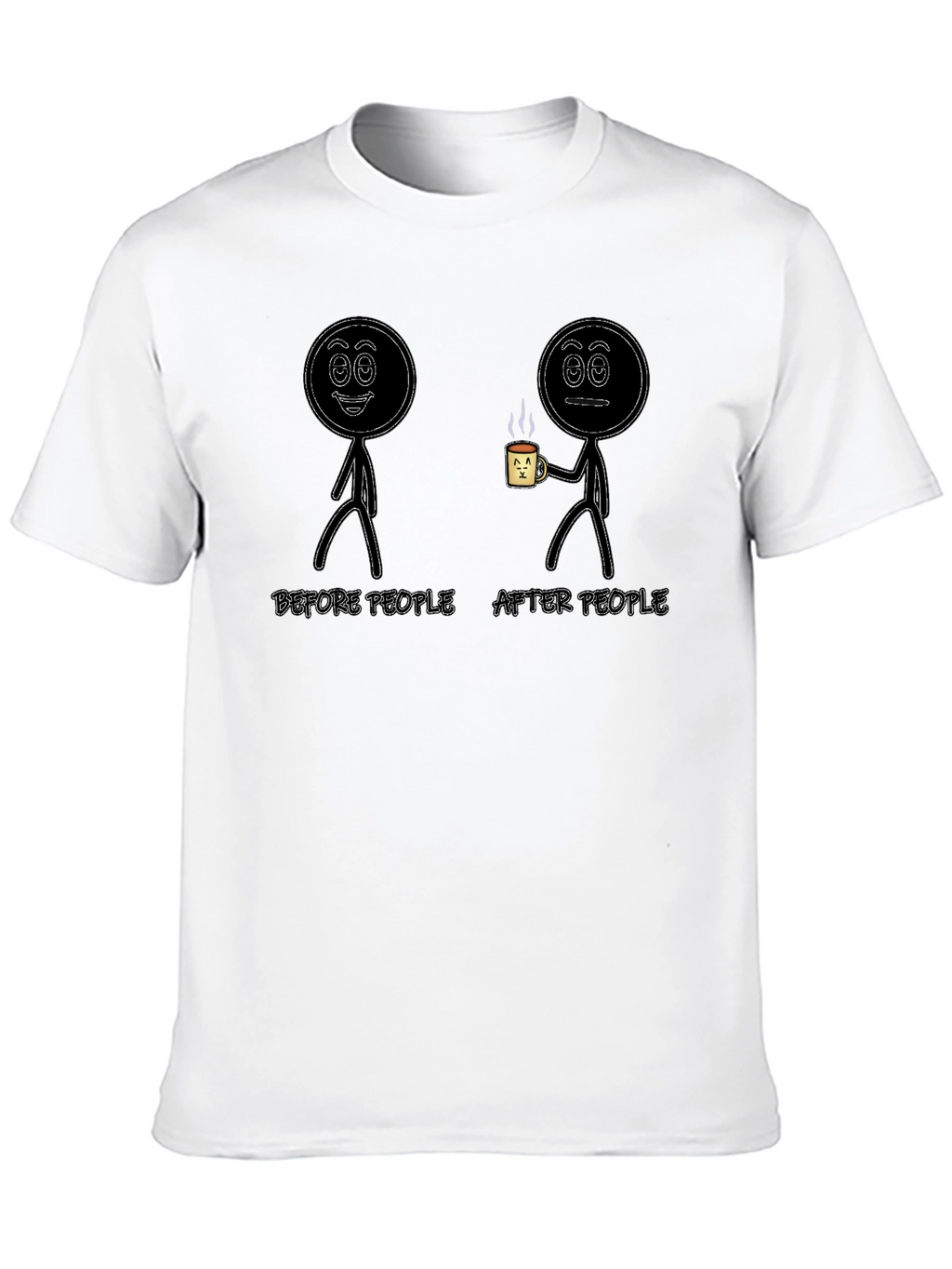 Funny Before & After People Black T-Shirt
