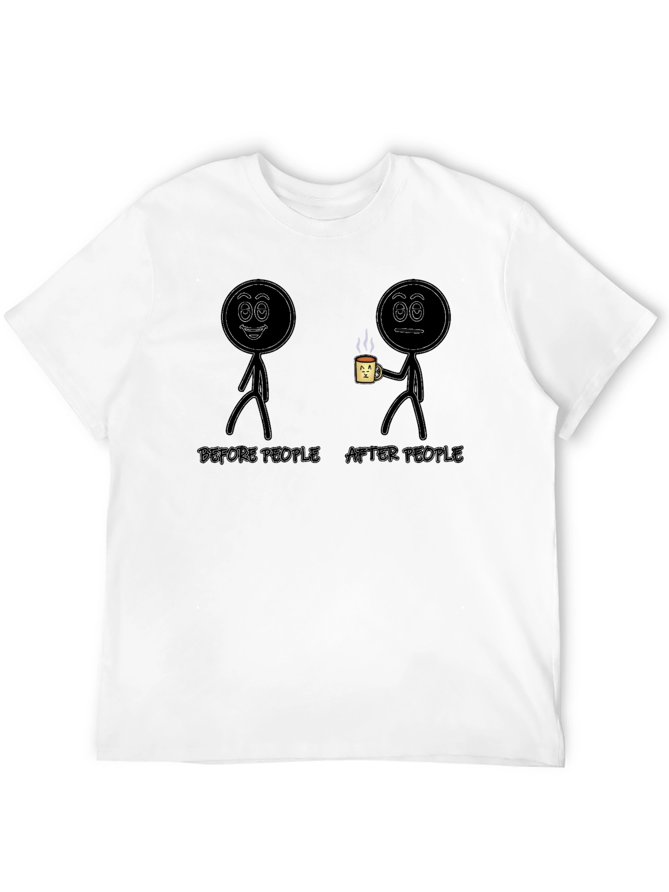 Funny Before & After People Black T-Shirt