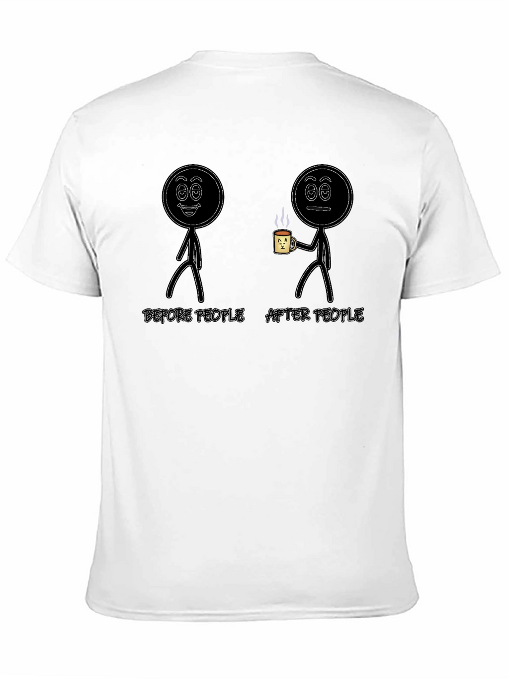 Funny Before & After People Black T-Shirt