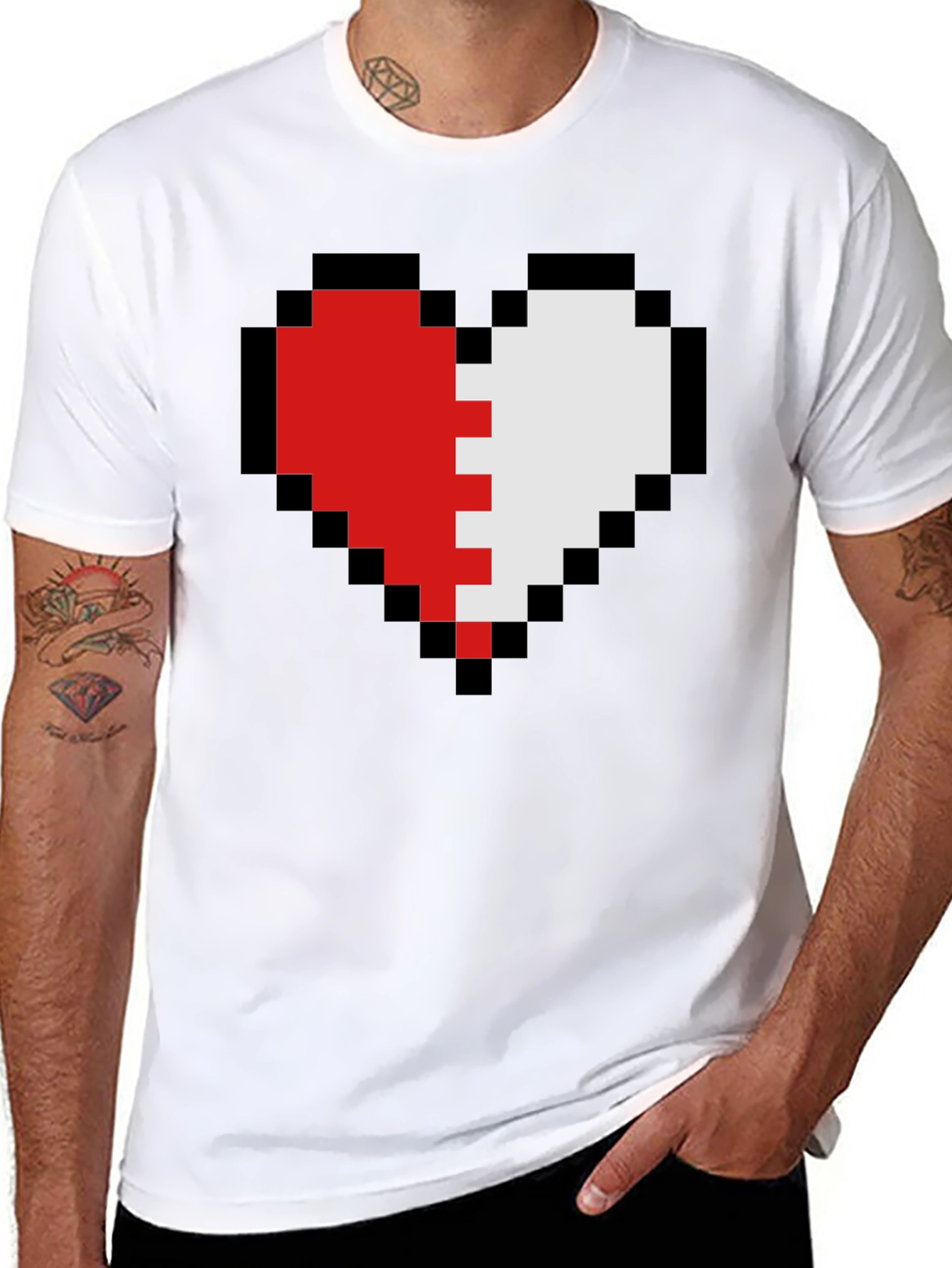 Pixel Heart T-Shirt - Gamer Style Tee