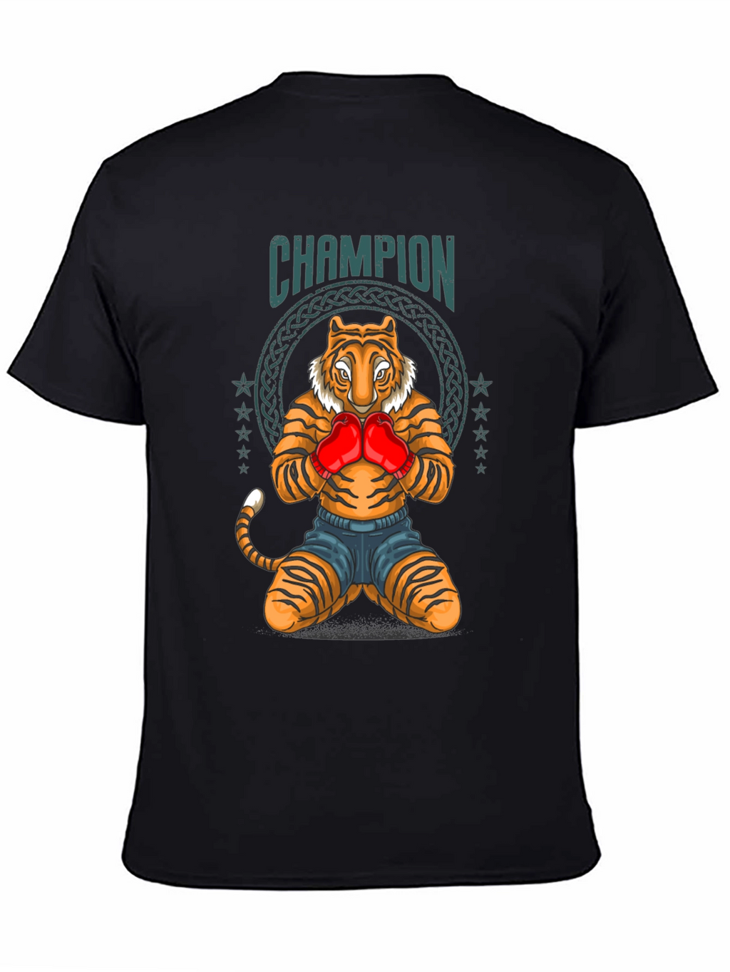 Champion Tiger Boxing T-Shirt - Unique Graphic Tee